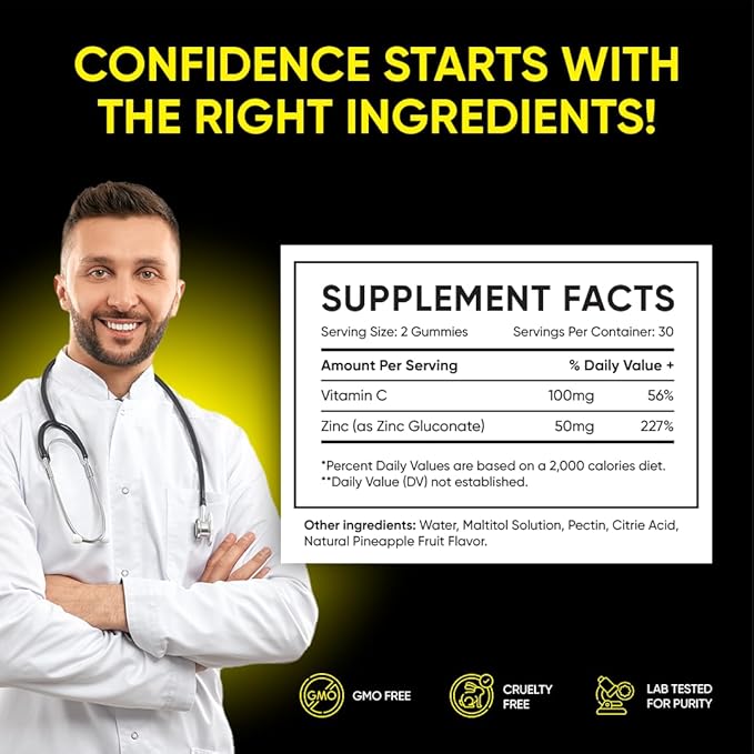 Pineapple C*M Gummies Improves Sperm Volume and Load Semen Volume Supplement - 60 Capsules - 1 Month Supply