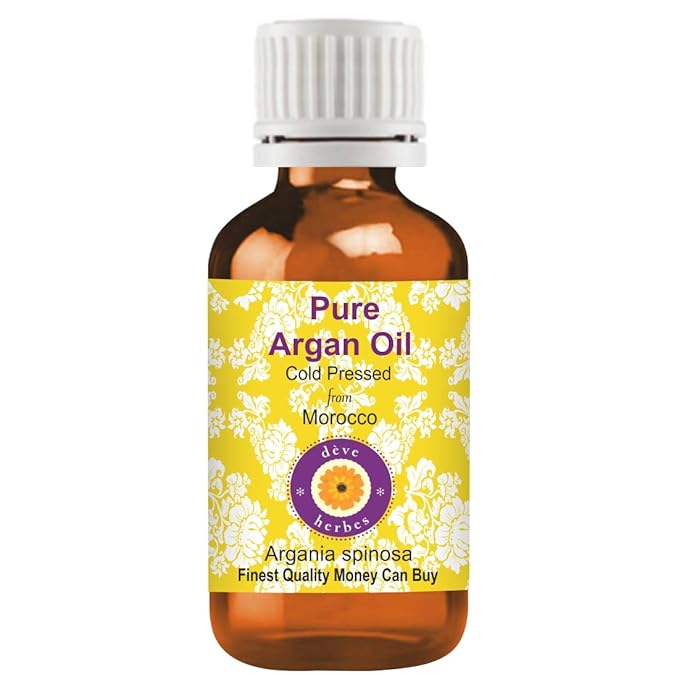 Deve Herbes Pure Argan (Moroccan) Oil (Argania spinosa) Cold Pressed 100ml (3.38 oz)