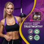 Creatine Monohydrate Gummies 6g for Men & Women, Potent Creatine Supplement, Chewables Creatine for Energy Boost, Increase Strength and Build Muscle, Gluten-Free, Sugar Free,120 Count