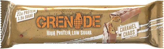 Grenade High Protein Bar - Caramel Chaos, 12 x 60 g