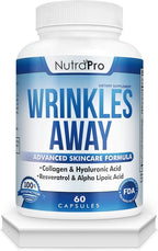 NutraPro Anti Wrinkle and Ageless Skin Vitamins - Dermal Repair Complex for Skin Repair with Collagen & Resveratrol & Alpha - Lipoic Acid & Hyaluronic Acid Supplement to Renew Skin