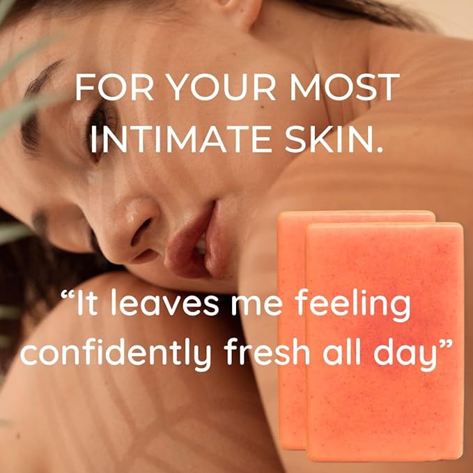 Natural YONI Soap Bars for Odor Control, Brightening & Gentle Cleansing of Yoni with Pure Turmeric (2 PACK)