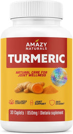 Turmeric Curcumin Supplement Caplets – 850mg per Serving – Joint Support – Antioxidant – 30 Caplets.