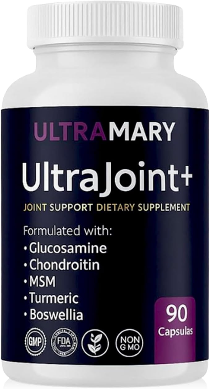 Glucosamine Chondroitin MSM and Turmeric Supplement – Joint Support Supplement for Women and Men with Boswellia and Chondroitin Sulfate for Joint Health Mobility & Flexibility – 90 Capsules