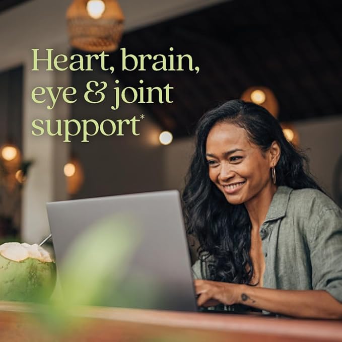New Chapter Vegan Algae Oil, DHA, EPA, and DPA Supplement - Vegan Omega-3 Complex for Heart, Brain, Eye & Joint Support - 30 Softgels