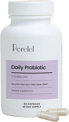 Perelel Daily Probiotic, Women’s Supplement with 10 Billion CFU, Supports Vaginal Health & Everyday Digestive, Soy and Gluten Free, Non GMO, Shelf Stable, 60 Capsules