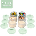 Termichy Stackable Formula Dispenser Portable Milk Powder Container, 2 Pack, Light Green
