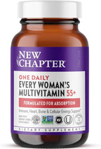 New Chapter Women’s Multivitamin 55+, Astaxanthin, B6, B12, D3, Vitamin C & Zinc, Immune, Heart, Cellular Energy, and Bone Support, Gentle on The Stomach, One Daily, Non-GMO, Gluten-Free, 72 Tablets