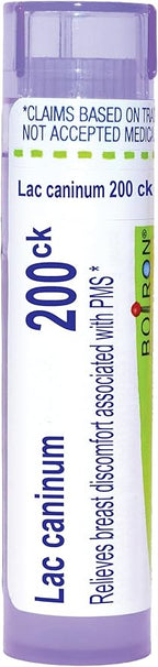 Boiron Lac Caninum 200Ck for Breast Discomfort Associated with PMS - 80 Pellets