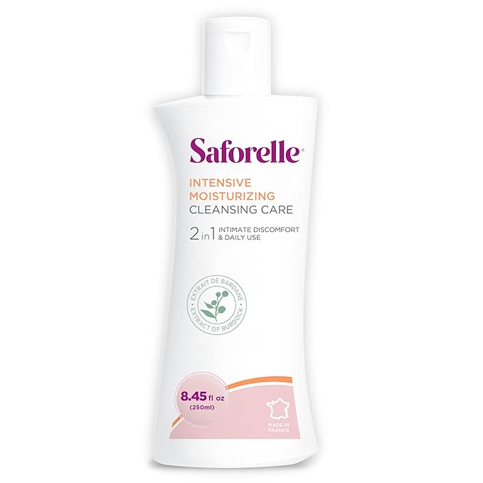 Saforelle Intensive Moisturizing Cleansing Care - 250 ml - Feminine Wash with Burdock Extract for Soothing Daily Cleansing