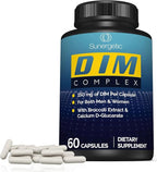 Sunergetic Premium DIM Supplement – 150mg diindolylmethane, Broccoli, Calcium D-Glucarate & Bioperine for Men & Women – DIM Complex for Menopause Support & Balance - 60 Capsules (Pack of 2)