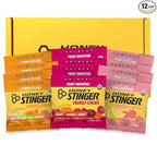 Honey Stinger Organic Energy Chew Variety Pack of 12, 4 Pack Each of Fruit Smoothie, Citrus Splash and Pink Lemonade, Gluten Free & Caffeine Free, Energy Chews for Exercise, Endurance and Performance
