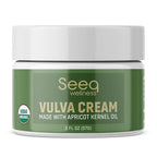 Organic Vulva Balm, Intimate Skins Care, Menopause Support, Relieves Feminine Dryness, Itching, Burning, Redness, Irritation - All Natural - 2 oz