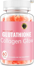 Glutathione Collagen Glow Gummies for Women, Glutathione Collagen Glow Gummies for Dark Spot, 60/120Pcs Korean Organic Glow Beauty Collagen for Skin Care(2)
