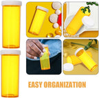 Mipcase 20pcs Small Travel Pill Organizer Portable Plastic Medication Container Empty Vitamins Vials Compact Pill Traveling Bottle for Daily Storage