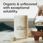 Sports Research® Organic Collagen Peptides - Hydrolyzed Type I & III Collagen Protein Powder Made Sustainably from Grass-Fed Cows - USDA Organic· Non-GMO · Gluten Free - Unflavored, 30 Servings