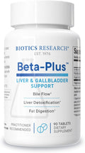 Biotics Research Beta-Plus™ Nutritional Ox Bile Salts Digestive Enzymes Supplement for Bile Production for No Gallbladder-Supports Overall Liver Function, Aids Fat Digestion, Supplies Betaine 90 Tabs