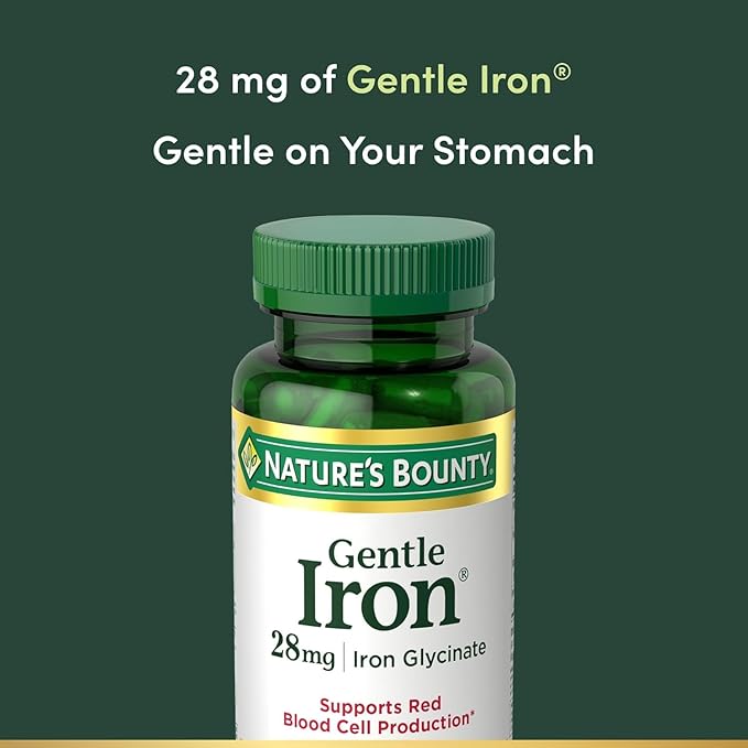Nature's Bounty Gentle Iron 28 mg 90 Capsules