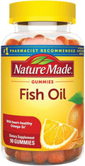 Fish Oil Gummies, 90 Softgels, with Heart-Healthy Omega 3s 57 mg, in Strawberry, Lemon, & Orange