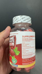 Creatine Monohydrate Gummies Complex for Men & Women -Advanced Formula W/L-Taurine + Vitamin B12, Sugar Free Chewable Supplement,90 Strawberry Gummies