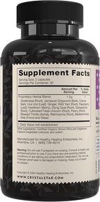 Crystal Star Women's Best Friend (60 Capsules) - Herbal Menstrual Relief Supplement for Help with Cramps & Bloating – Dong Quai, Cramp Bark, Hawthorne & Red Raspberry – Non-GMO