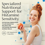 Neurobiologix Gut Histamine Support Supplement, Digestion & Immune Balance with Vitamin C, NAC, Bromelain & Quercetin, Supports Food-Derived Histamine Response for Men & Women, Vegetarian, 60 Capsules