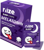 Riize Sleep Strips, Fast Acting Dissolvable Oral Supplement with 5mg Melatonin, Valerian Root, L-Theanine, Vitamin B6, Natural Flavors, Vegan (30 Count)