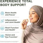 Noor Vitamins Halal Fish Oil, Halal Vitamins, Ultra Omega 3 Wild Peruvian Fish (800 mg EPA & 400 mg DHA) Heart, Brain & Joint Support, Non-GMO and Gluten Free (120 Count)