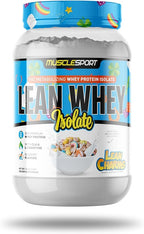 MuscleSport Lean Whey Revolution™ Protein Powder - Whey Protein Isolate - Low Calorie, Low Carb, Low Fat, Incredible Flavors - 25g protein per scoop (2lb, Lean Charms)