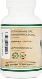 Magnesium Taurate Supplement for Cardiovascular Health to Boost Magnesium Levels (1,500mg per Serving, 210 Vegan Capsules) Non-GMO, Gluten Free, by Double Wood Supplements (Pack of 2)