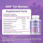 Vaginal Tightening Capsules for Women – Kacip Fatimah, Manjakani & Slippery Elm – Support Elasticity, pH Balance & Intimate Dryness Relief – 60 Vegan Capsules