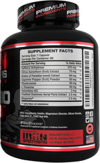 Iron Brothers Thermo Burn Hardcore Fat Burner – High Stim Thermogenic with Yohimbine HCl, Grains of Paradise & Caffeine – Metabolism Booster & Appetite Control – 60 Capsules