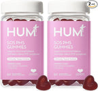 HUM Nutrition SOS PMS Gummies, Helps Relieve PMS Symptoms, Bloating Relief, Mood Swings, Hormonal Balance with Chasteberry Vitex PMS Gummies (100-Count)