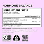 HUM Hormone Balance for Women, Supplement for Women's Health with Chasteberry & Dong Quai, Support for PMS Symptoms, Cramps, Irritability, Hormonal Balance, Monthly Support, 60 Capsules