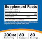 Nutricost CoQ10 200mg, 60 Vegetarian Capsules, 60 Servings - High Absorption, Vegetarian, Non-GMO, Coenzyme Q10 (Pack of 2)