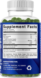 Vitamatic Ashwagandha 30:1 Extract 50 mg per Serving – Concentrated Ashwagandha Root Extract with Withanolides – Vegan Herbal Supplement – Non-GMO, Gluten Free – 60 Gummies