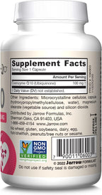 Jarrow Formulas Co-Q10 100 mg - Antioxidant Support for Mitochondrial Health, Cellular Energy Production & Healthy Cardiovascular Function - 60 Veggie Capsules - Non-GMO - Gluten Free