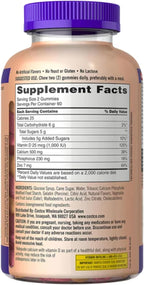 KS Calcium 500 mg with Vitamin D3 1000 IU & Zinc – 120 Gummies (2-Month Supply) – Bone, Teeth & Immune Support for Adults – Natural Orange & Cherry Flavors – USP Verified