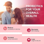 CANLIST Women's Probiotics 120 Billion CFUs 18 Strains 3 Prebiotics & Digestive Enzymes Contains Organic Prebiotic Cranberry Women's Health Digestive & Immune Support Non-GMO, 60 Capsules