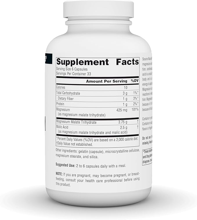 Source Naturals Magnesium Malate, Supports Muscles and Energy Production*, 3750 MG - 200 Capsules