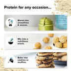 Complement Organic Unflavored Vegan Protein Powder (15 Servings) Low Carb, Low Calorie, Sugar Free, Soy Free, Non-GMO, Gluten Free, Non Dairy- Yellow Pea, Pumpkin Seed- 15g Plant Based Protein Powder