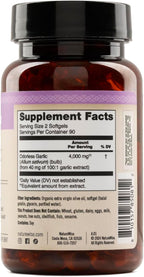 NatureWise Odorless Garlic Supplement 4000mg - Ultra Potent 100:1 Extract - Healthy Cholesterol Formula, Heart Health Support - Non-GMO, Gluten Free, with Halal Gelatin - 180 Count[90-Day Supply]
