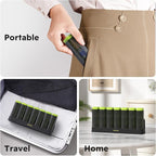 KOVIUU Weekly Pill Organizer 3X a Day, Detachable Pill Box 7 Day, Large 3 Times Daily Pill Case, Travel Pill Container Holder, Week Medication Dispenser Pillbox for Vitamin Supplement Medicine, Green