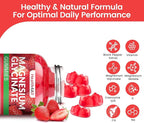 Magnesium Glycinate Gummies 1000mg, High Absorption Sugar Free Magnesium Potassium Supplement for Relaxation, Stress Relief, and Sleep Support for Adults & Kids - 180 Strawberry Gummies