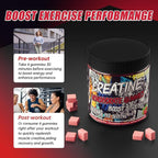 Creatine Monohydrate Gummies 6g for Men Women,Complex Creatine Monohydrate Chewable for Muscle Strength,Muscle Building,Energy Boost,Pre-Workout Energy Supplement,Vegan Strawberry - 120 Count
