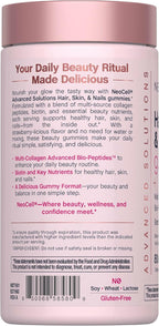 NeoCell Hair Skin and Nails Gummies | 80 Count | with Multi Collagen Advanced Bio-Peptides | Plus Vitamin C and Biotin | for Women and Men