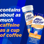 Alka-Seltzer Energy Boost: Caffeine & Guarana, B Vitamins, Supports Mental Alertness and Physical Energy, Daily Energy Supplement, Fizzy Tablets, Sugar-Free, Light Tropical Punch Flavor, 30ct