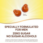 Nature’s Way Alive! Zero Sugar Men's Gummy Multivitamins, Energy Metabolism*, Muscle Function*, B-Vitamins, No Sugar Alcohols, Plant-Based Sweeteners, Peach Flavored, 80 Gummies
