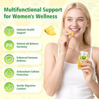 Premium Feminine Balance Gummies for Women's Immune Health, Hawaiian Pineapple Gummies Support pH Balance & Immune Support, Vegan, Gluten-Free, 120 Count ﻿