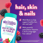 Vitafusion Gorgeous Hair/Skin & Nails Multivitamin Gummy Vitamins + Biotin & Antioxidant Vitamins C&E/Raspberry Flavor (45 Day Supply) America’s Number One Gummy Vitamin Brand, 135 Count (Pack of 2)